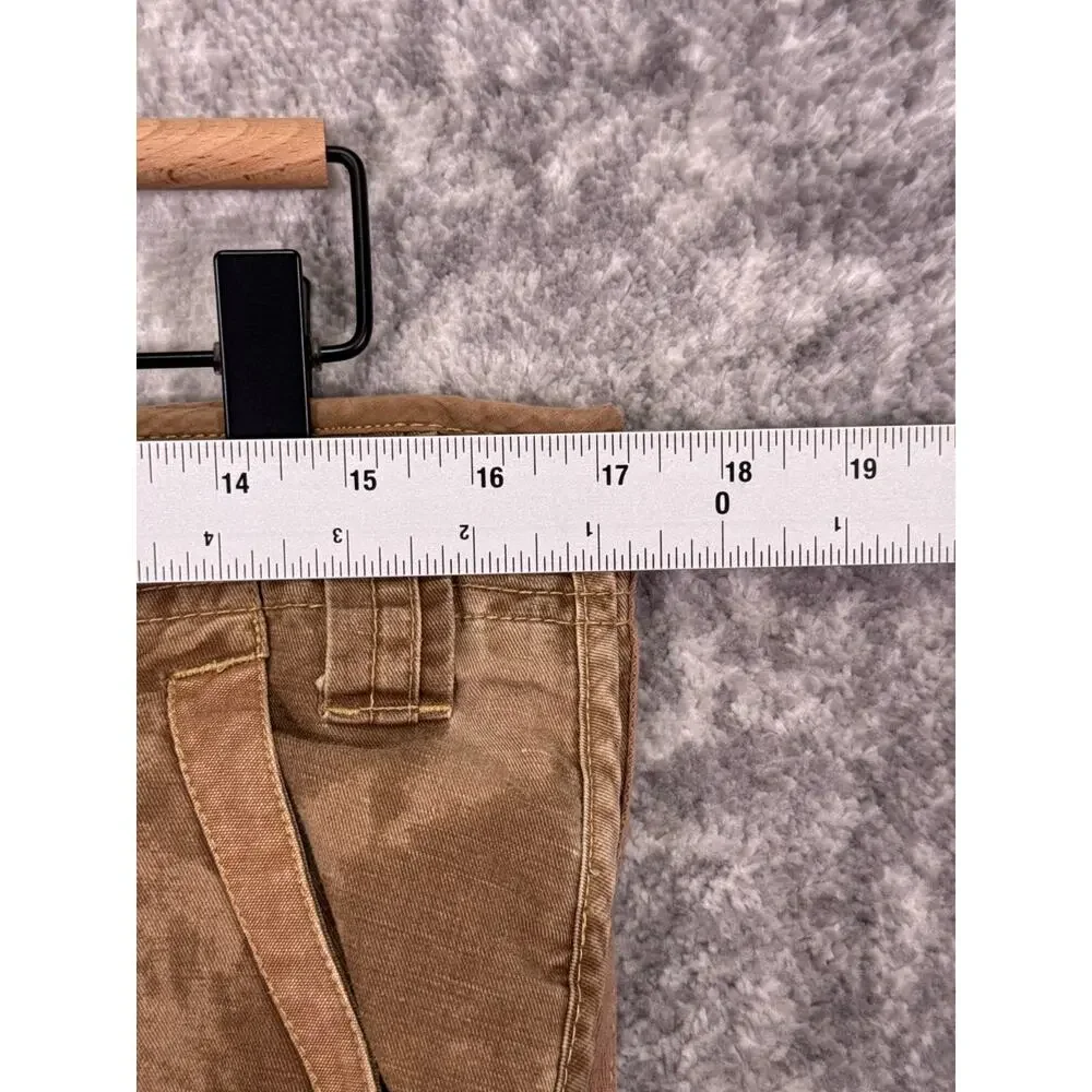 Vintage Free People Cargo Pants 8 Womens Y2K Cotton Linen Low Rise
